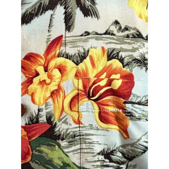 Lands’ End Men’s Vtg Hawaiian Shirt M Short Sleeve Collared Button Up Tropical - Picture 9 of 16